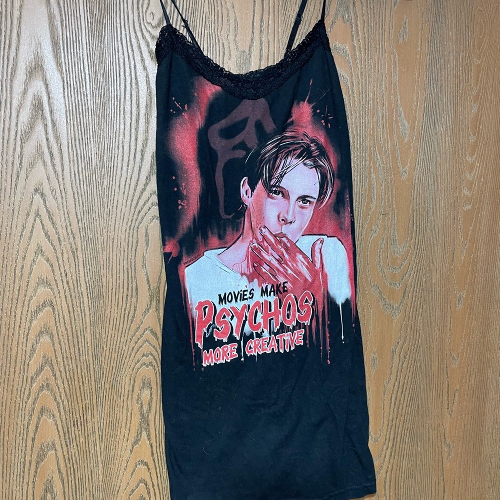 Scream Graphic Slip Dress